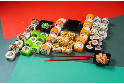 Šventinis sushi rinkinys 56 vnt. restorane „Sushi lovers“